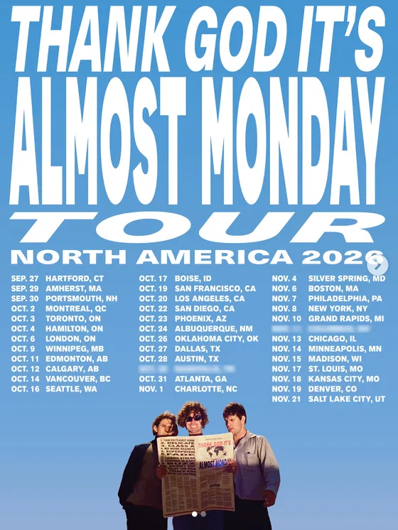 Photo from almost monday — Thank God It's Almost Monday Tour